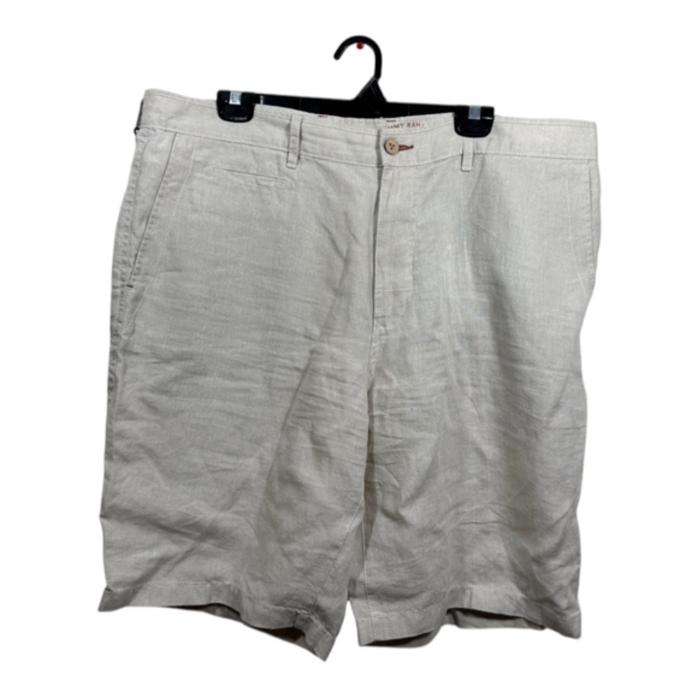 Tommy Bahama Shorts Mens Size 40 100% Linen Relaxed Fit Beige Chino